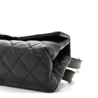 Chanel Grained Calfskin Quilted 2.55 Reissue Flap Belt Bag Clutch Black 19 of 19