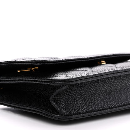 Chanel Caviar Quilted Wallet on Chain WOC Black 9 of 10