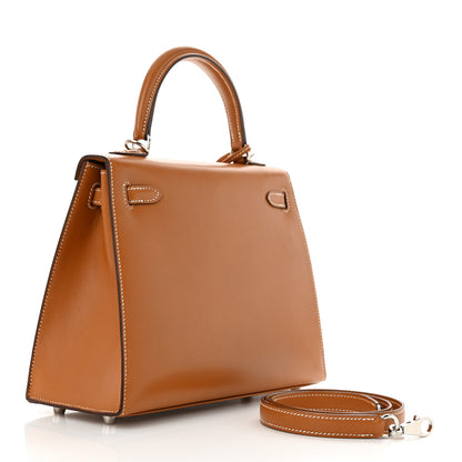 Hermes Veau Butler Kelly Sellier 25 Natural Sable 2 of 13