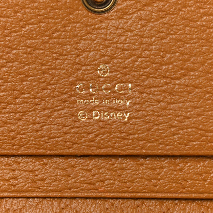 Gucci X DISNEY Mini Vintage GG Supreme Monogram Mickey Mouse Card Holder Wallet Beige Vintage Sun Oil 6 of 8