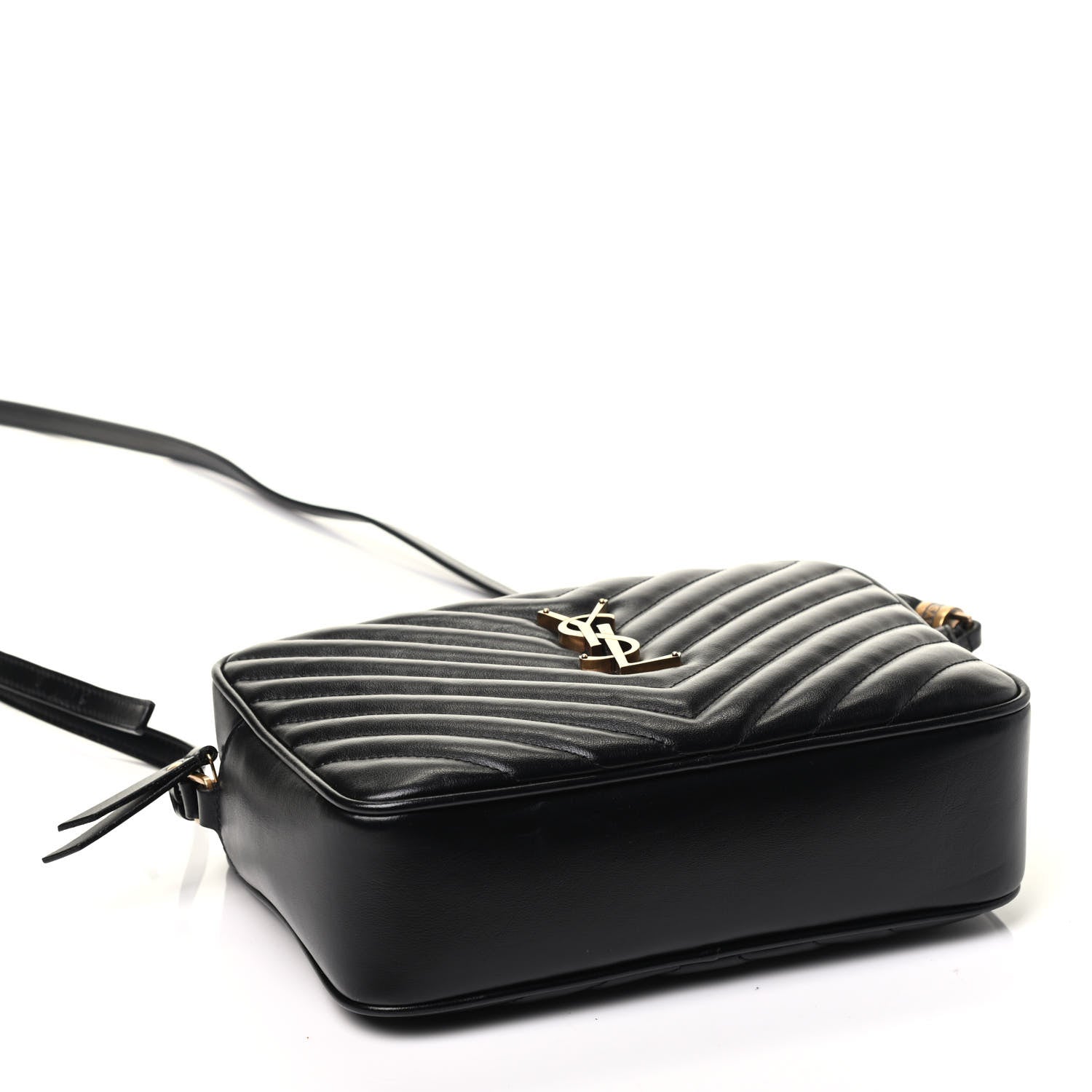 Saint Laurent Calfskin Matelasse Monogram Lou Camera Bag Black 4 of 9