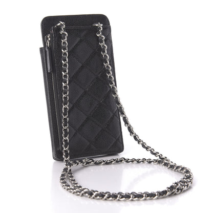 Chanel Caviar Quilted Zip Phone Case Black 3 of 12