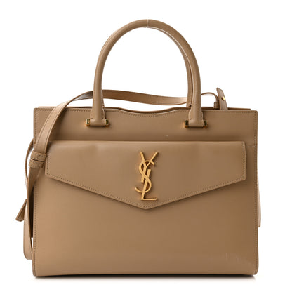 Saint Laurent Grain De Poudre Medium Uptown Tote Dark Latte 1 of 13
