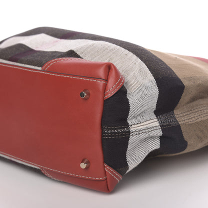 Burberry Canvas Mega Check Medium Maidstone Cadmium Red 10 of 11