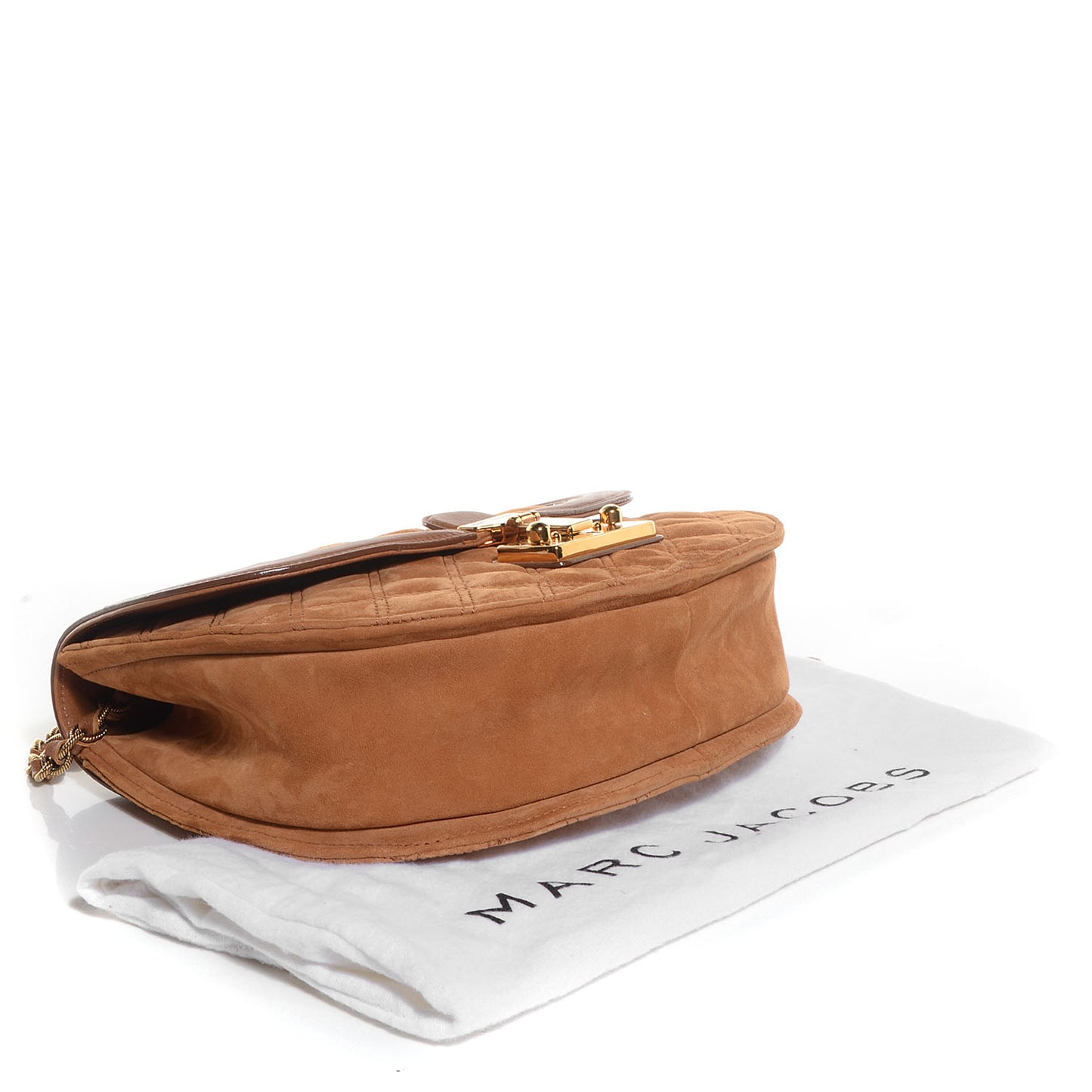 Quilted Suede Saffron Shoulder Bag Camel