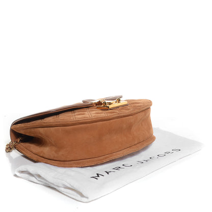 Marc Jacobs Quilted Suede Saffron Shoulder Bag Camel 4 of 9