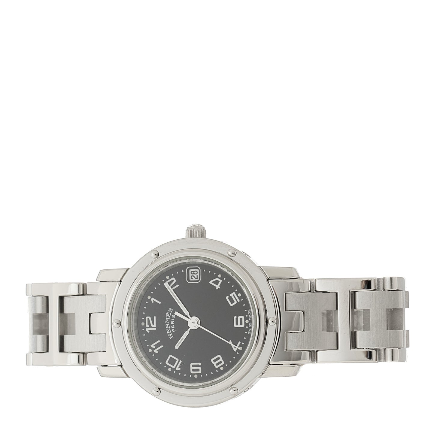 Stainless Steel 24mm Clipper Quartz Watch Black