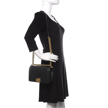 Chanel Caviar Quilted Medium Boy Flap Black 2 of 10