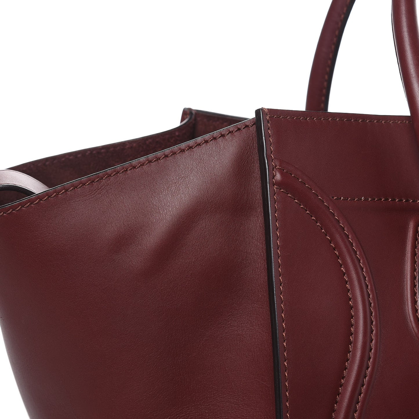 Natural Calfskin Medium Phantom Luggage Burgundy