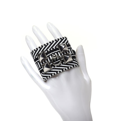 Hermes Toile Sombrero CDC Bracelet T1 Ecru Black 2 of 5