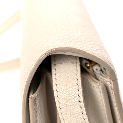 Celine Goatskin Medium Classic Box Flap Bag White 19 of 19