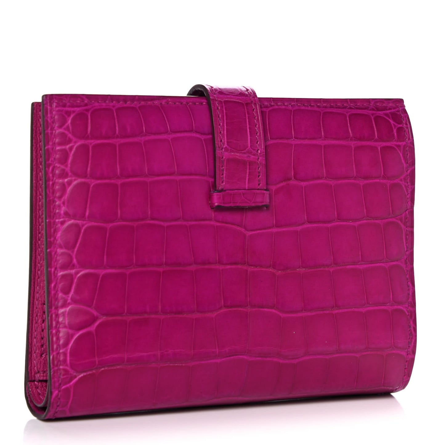 Matte Alligator Bearn Compact Wallet Rose Scheherazade