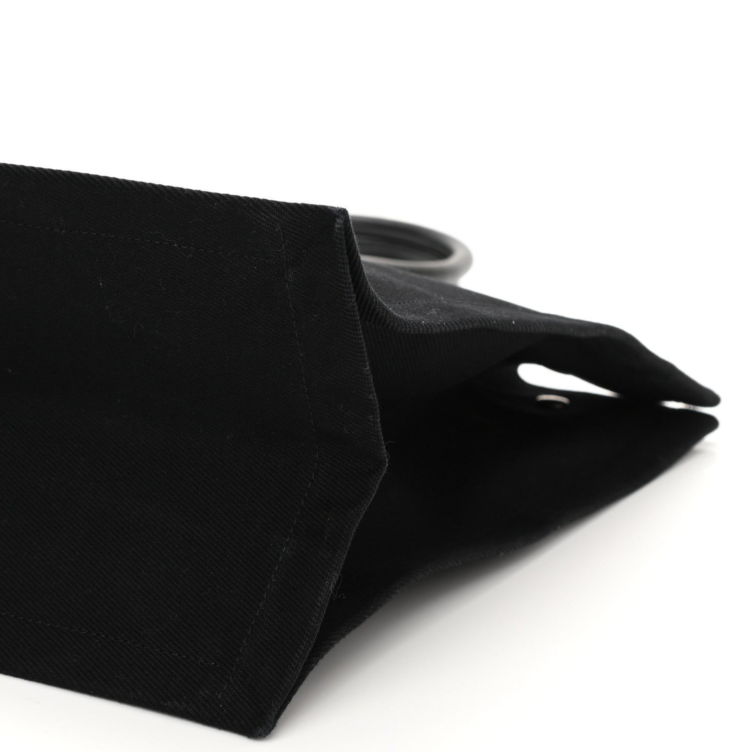 Saint Laurent Linen Calfskin Rive Gauche Tote Black 8 of 8