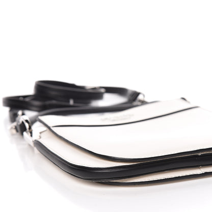 Prada City Calfskin Small Margit Bag White Black 8 of 10