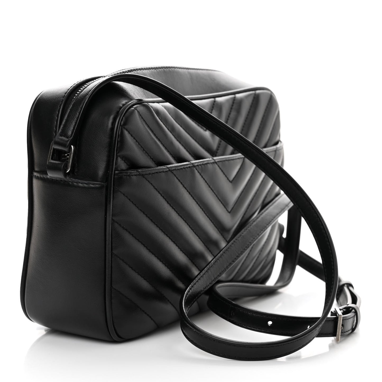 Calfskin Matelasse Monogram Lou Camera Bag Black