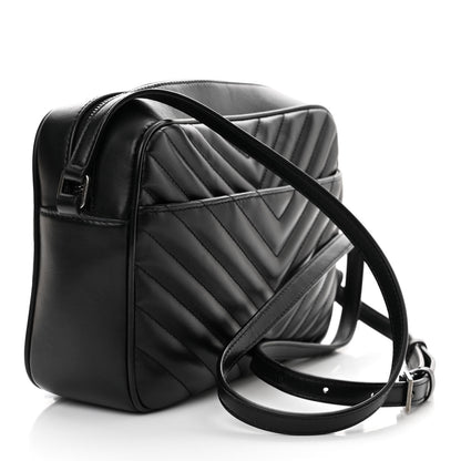 Saint Laurent Calfskin Matelasse Monogram Lou Camera Bag Black 3 of 12
