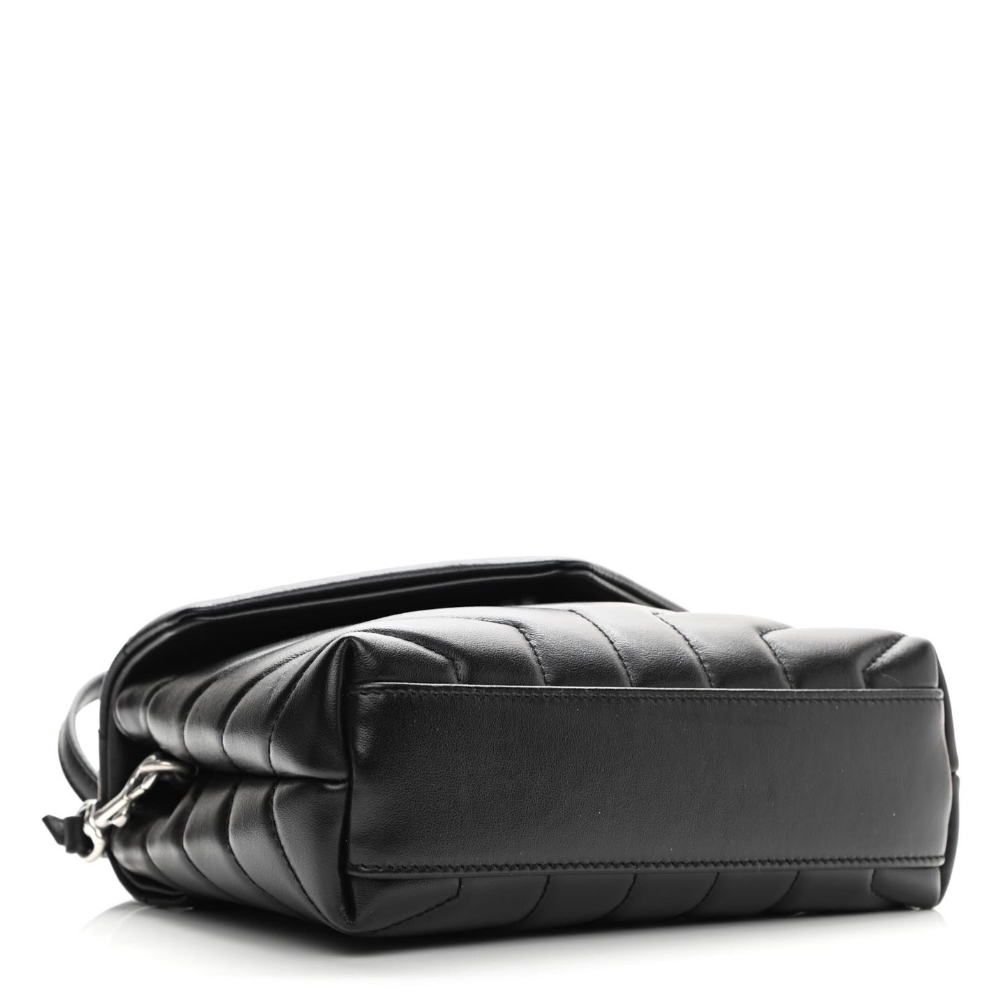 Calfskin Y Quilted Monogram Toy Loulou Crossbody Bag Black