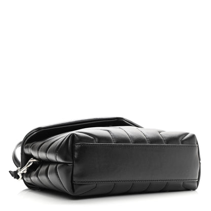 Saint Laurent Calfskin Y Quilted Monogram Toy Loulou Crossbody Bag Black 4 of 11