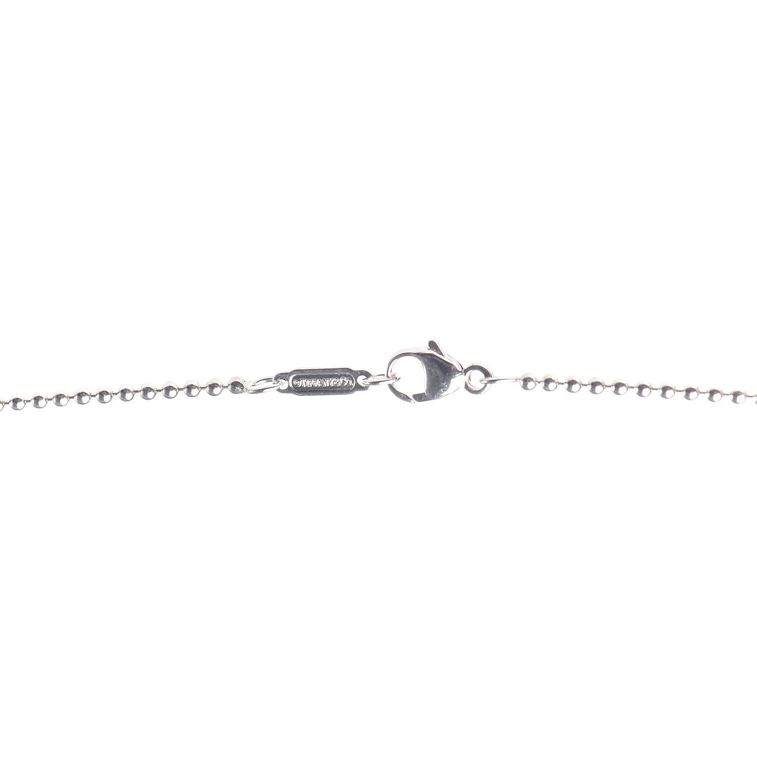 Tiffany Sterling Silver Onyx Ziegfeld Oval Pendant Necklace 5 of 6