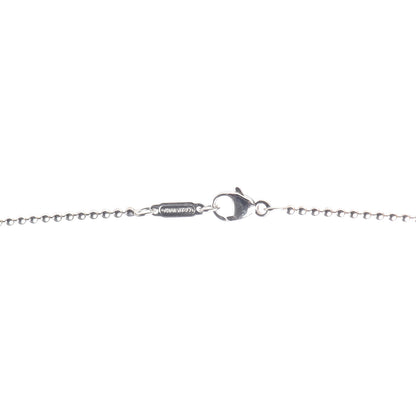 Tiffany Sterling Silver Onyx Ziegfeld Oval Pendant Necklace 5 of 6