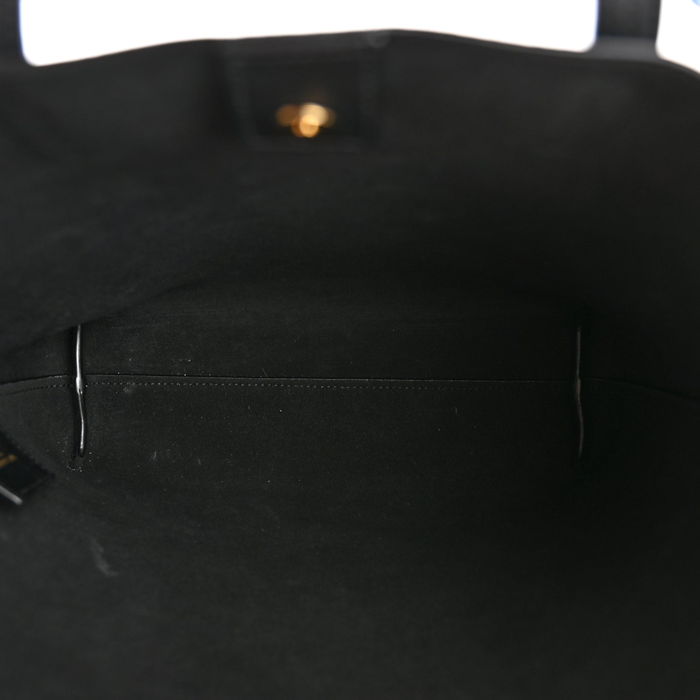 Calfskin Toy Shopping Tote Black