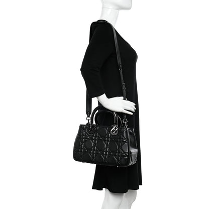 Christian Dior Calfskin Cannage Medium The Lady 95.22 Black 2 of 10