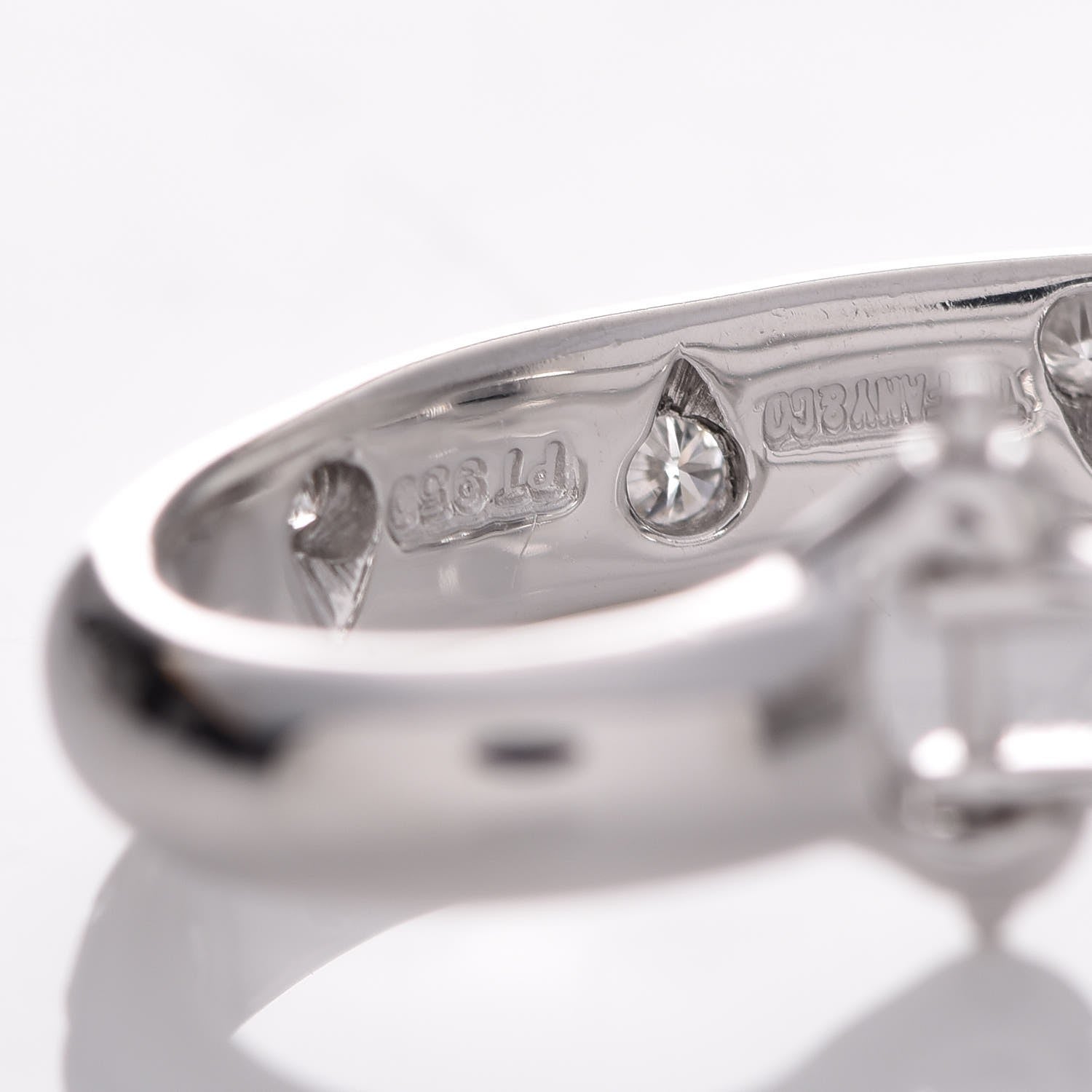 Tiffany Platinum Diamond Etoile Hoop Earrings 4 of 7