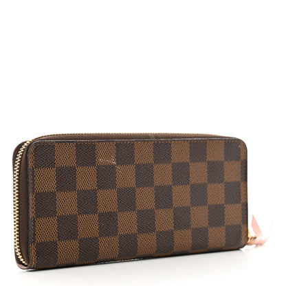 Louis Vuitton Damier Ebene Clemence Wallet Rose Ballerine 3 of 7