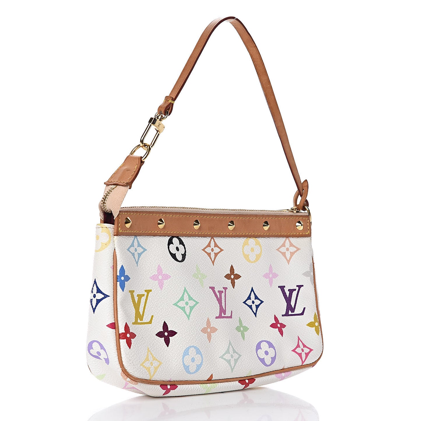 Monogram Multicolor Pochette Accessories White