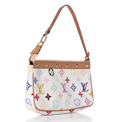 Louis Vuitton Monogram Multicolor Pochette Accessories White 3 of 14
