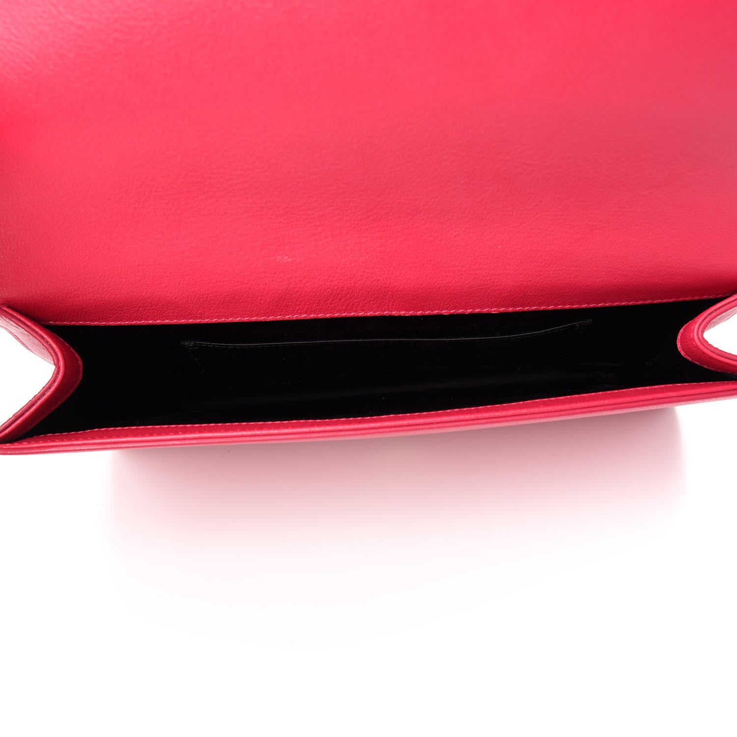 Saint Laurent Calfskin Monogram Large Belle De Jour Clutch Lipstick Fuchsia 4 of 7