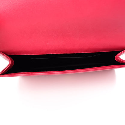 Saint Laurent Calfskin Monogram Large Belle De Jour Clutch Lipstick Fuchsia 4 of 7