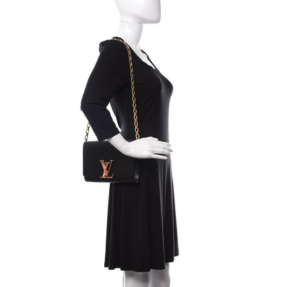 Louis Vuitton Calfskin Chain Louise MM Black 2 of 11