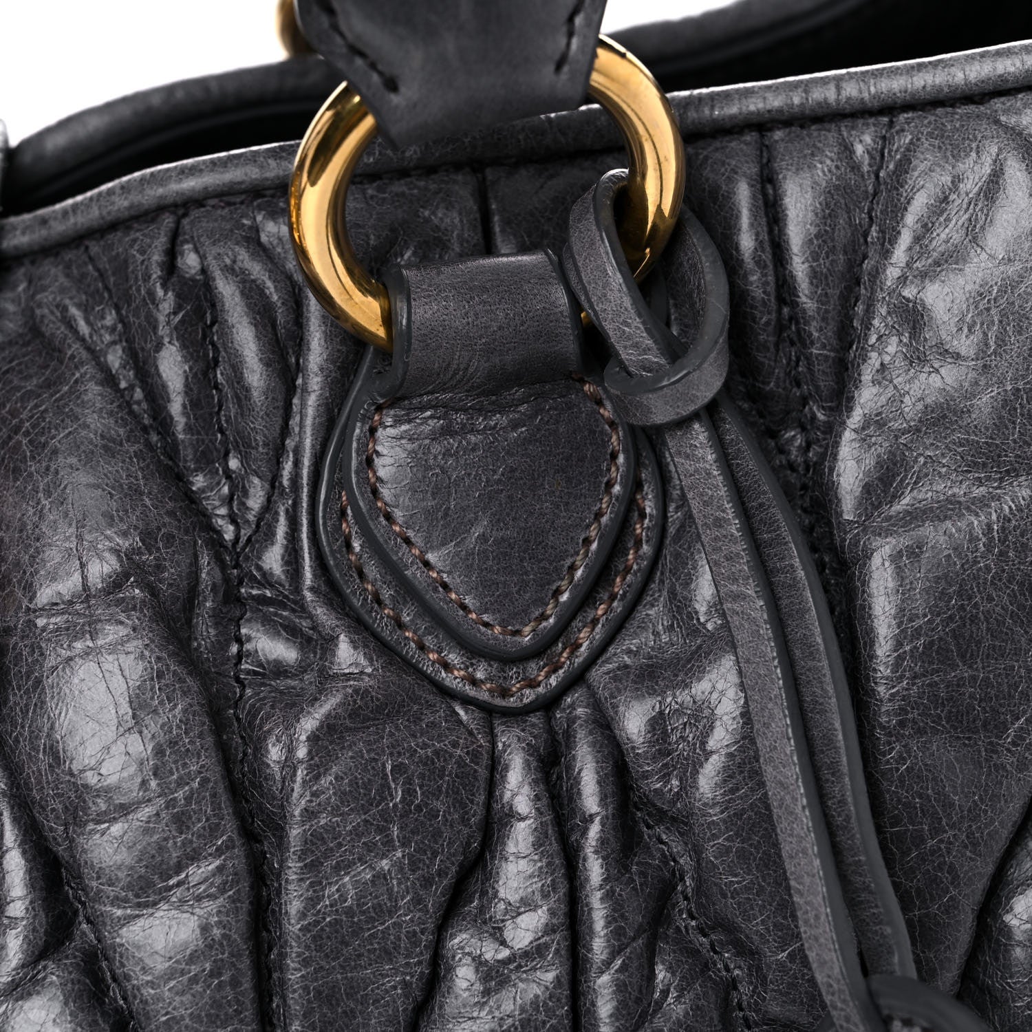 Miu Miu Nappa Matelasse Shopping Tote Prugna 22 of 27