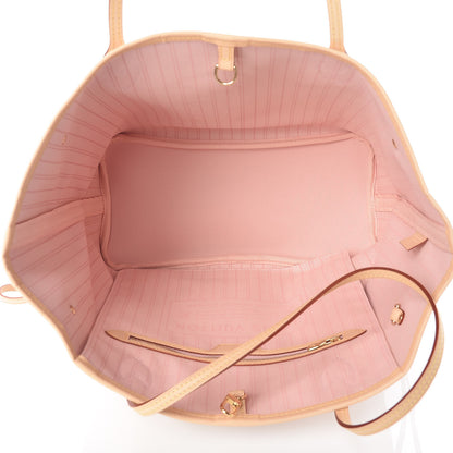 Louis Vuitton Damier Azur Neo Neverfull MM Rose Ballerine 7 of 10