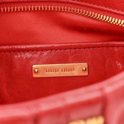 Miu Miu Nappa Matelasse Crossbody Clutch Rubino 6 of 11