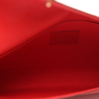 Louis Vuitton Vernis Felicie Pochette Chain Wallet Cherry 5 of 9