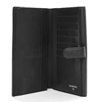 Chanel Caviar CC Long Flap Wallet Black 6 of 11