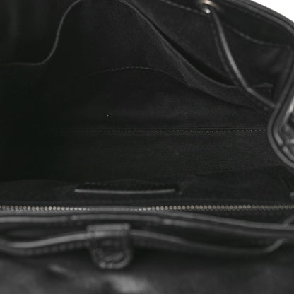 Saint Laurent Calfskin Y Quilted Monogram Small Loulou Backpack Black 5 of 8