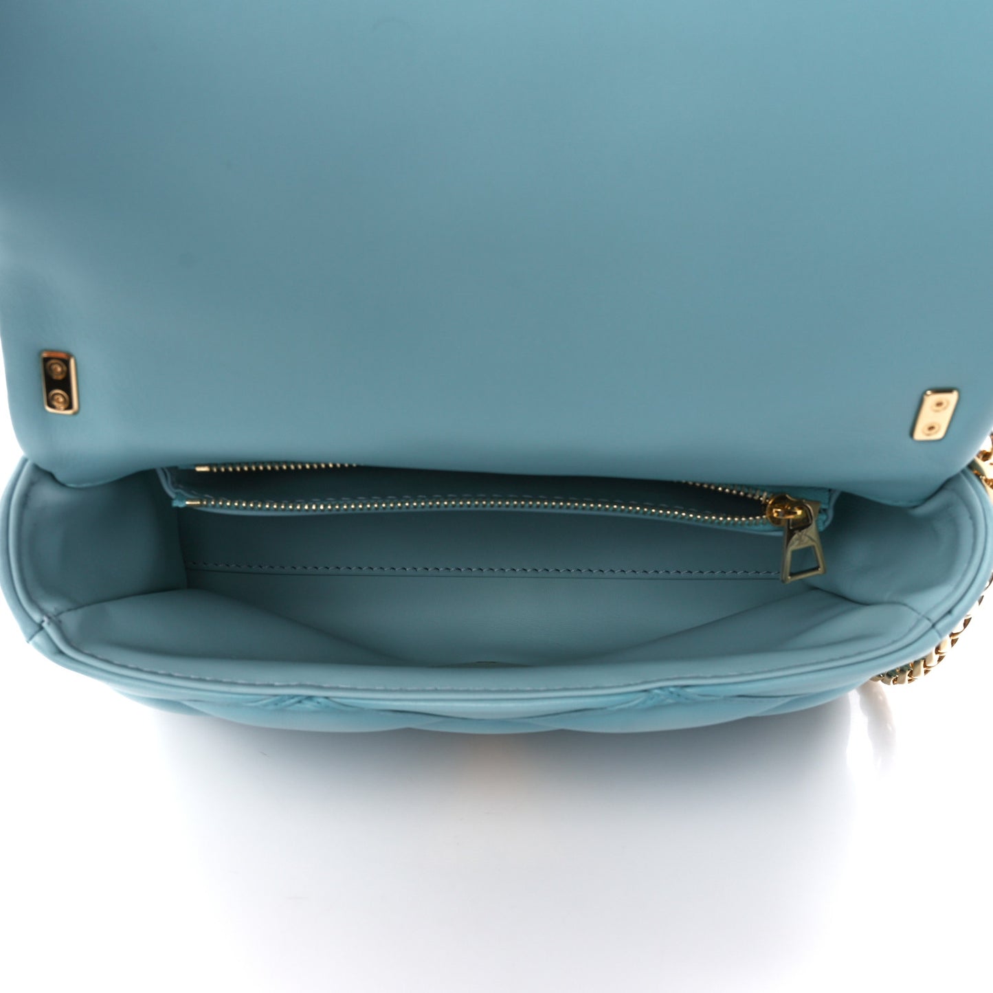 Lambskin Malletage Top Handle GO-14 MM Lagoon