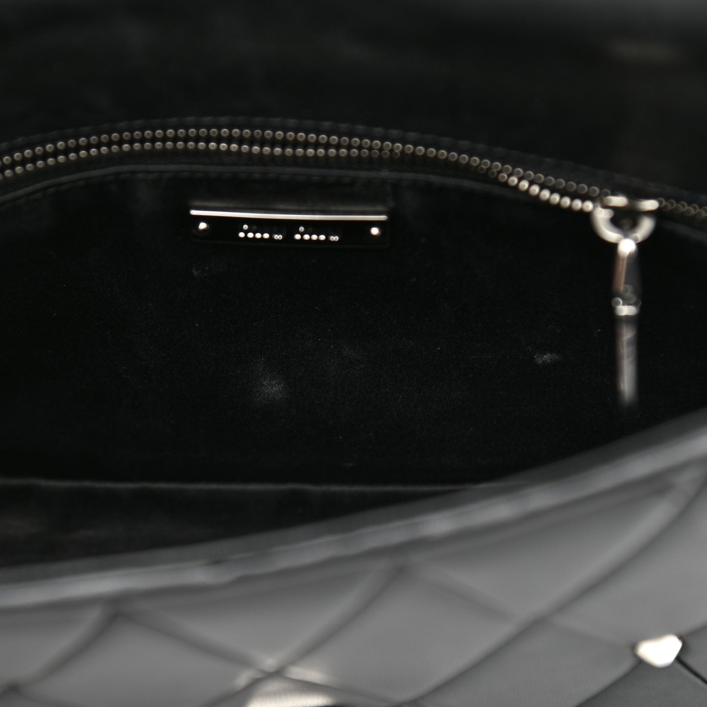 Pattina Nappa Crystal Studded Flap Bag Black