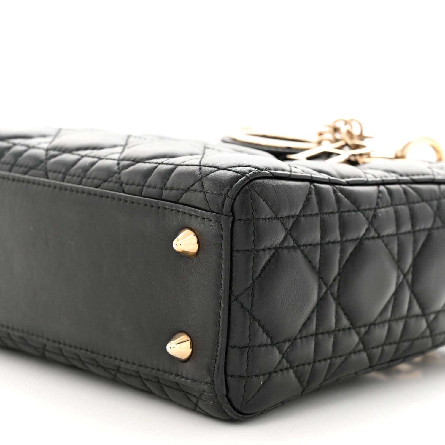 Christian Dior Lambskin Cannage Small Lucky Badges My Lady Dior Black 10 of 10