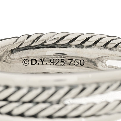 David Yurman Sterling Silver 18K Yellow Gold 6mm X Crossover Ring 55 7.25 4 of 5