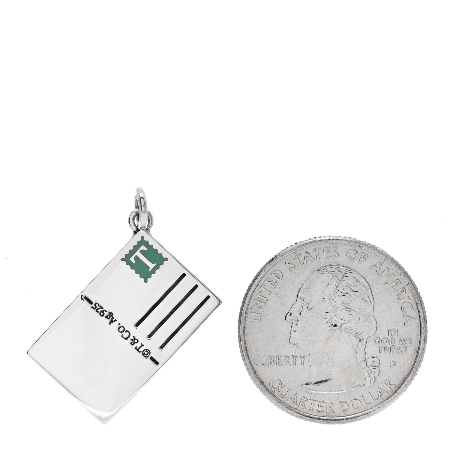 Tiffany Sterling Silver Enamel Canada Postcard Charm Blue 2 of 4