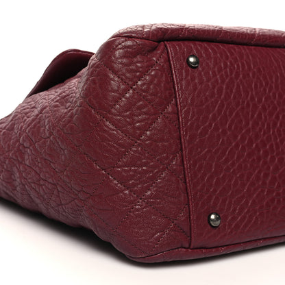 Chanel Crumpled Lambskin Quilted Large Tote Burgundy 9 of 11