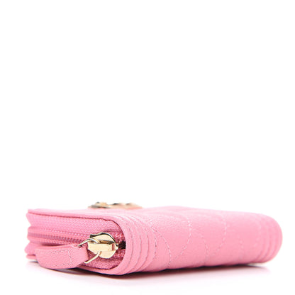 Chanel Caviar Quilted Boy Zip Around Coin Purse Wallet Dark Pink 3 of 7