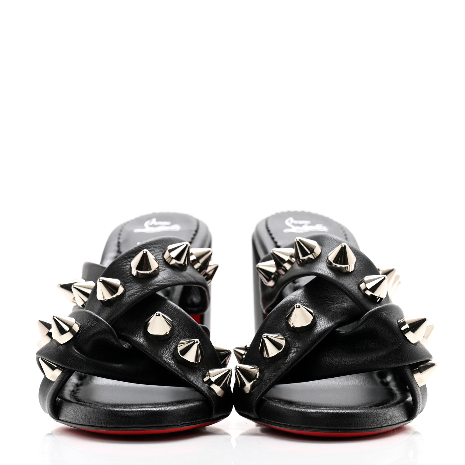 Christian Louboutin Nappa Spika Club 85 Sandals 38 Black 2 of 8