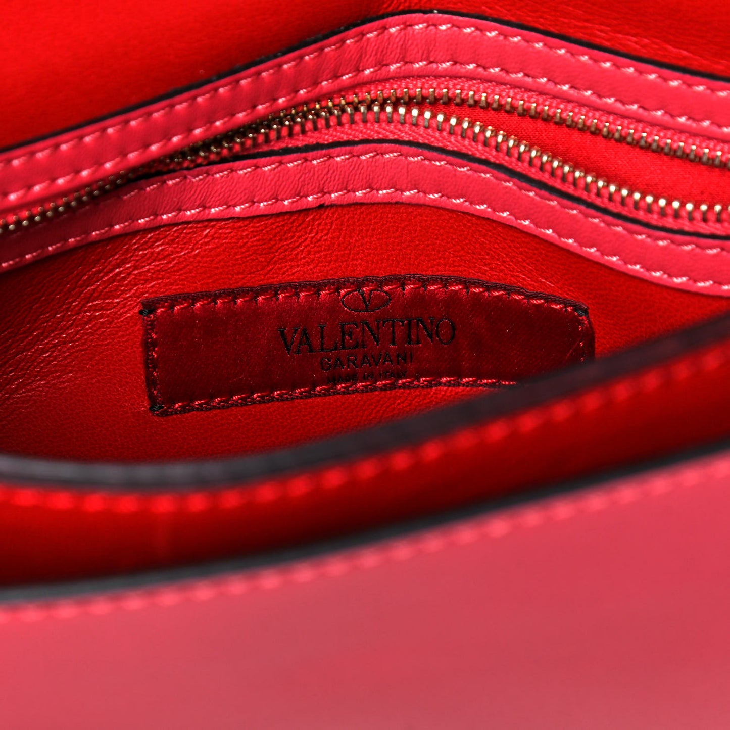 Nappa Rockstud Wristlet Clutch Deep Rose