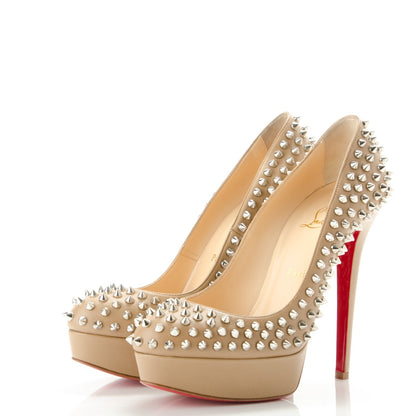 Christian Louboutin Nappa Bianca Spikes 140 Pumps 39 Nude 3 of 7