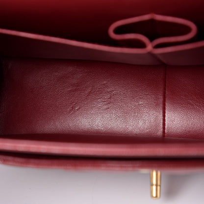 Chanel Iridescent Caviar Quilted Jumbo Double Flap Burgundy 8 of 9